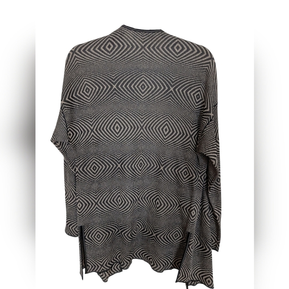 Escada Black and Cream Geometric Women's Sweater Cardigan sz 38 EU - Picture 2 of 7